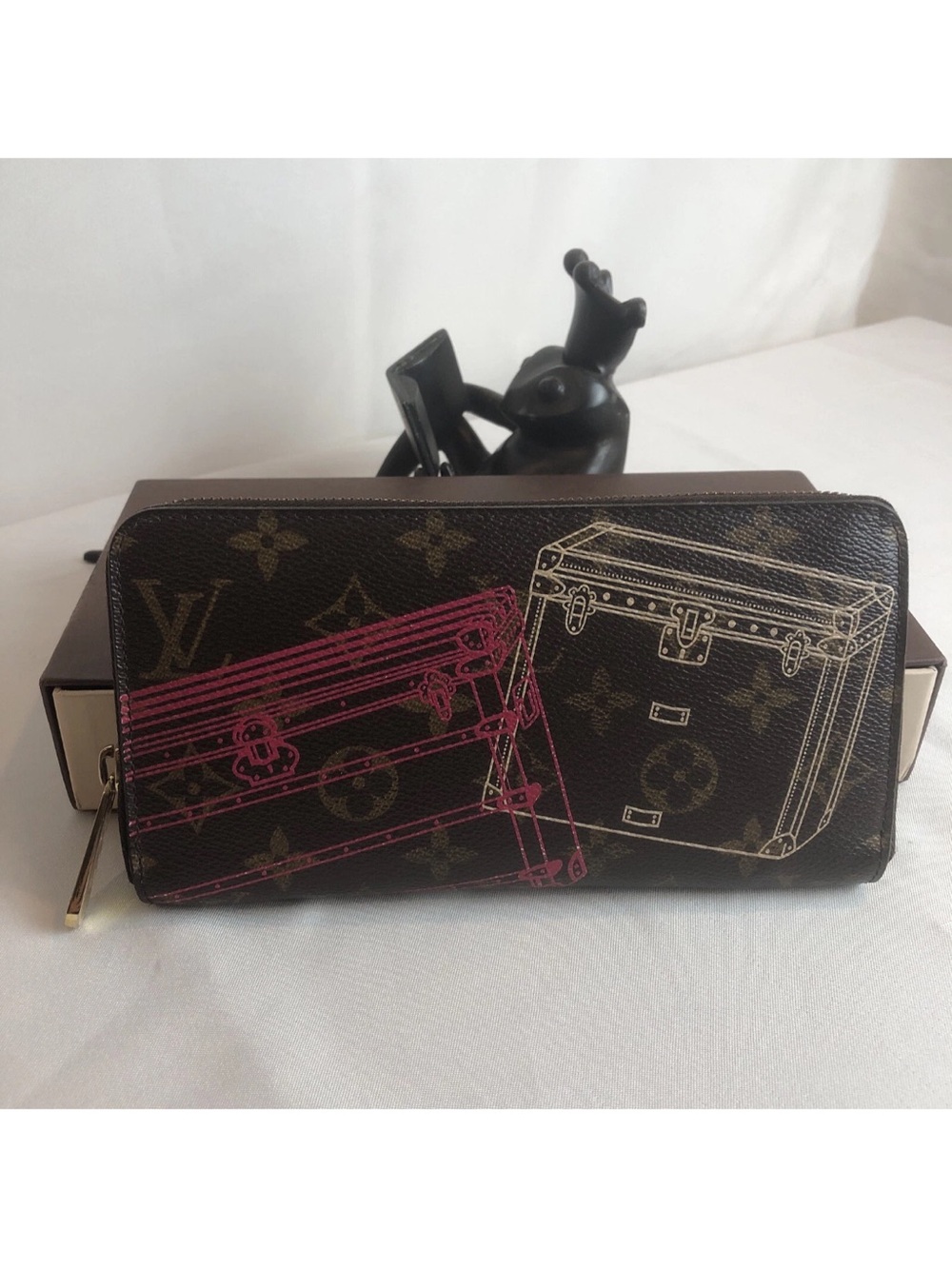 Authentic LOUIS VUITTON Trunk Monogram Canvas Zippy Wallet Limited Edition